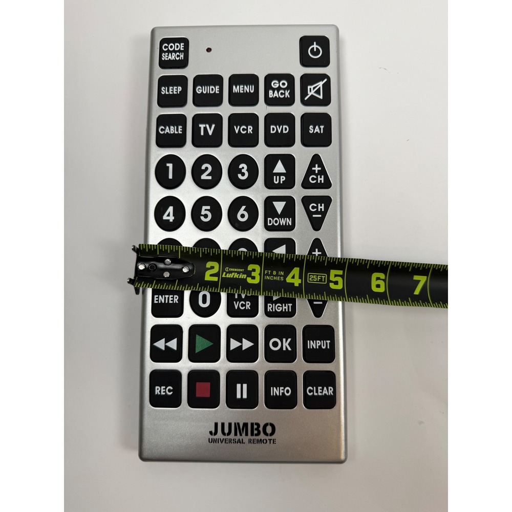 Jumbo Universal Remote Control – Large Buttons – 9.5" – Tested & Working - Picture 5 of 5